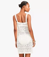 Petite LOFT Beach Pointelle Mini Dress
