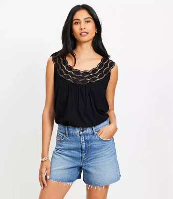 Cutout Lace Tank Top