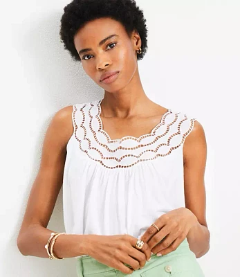 Cutout Lace Tank Top