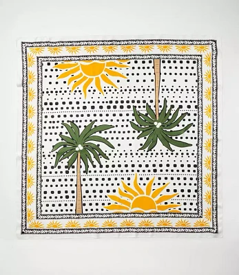 Palm Silk Square Scarf
