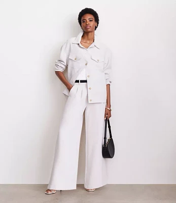 LOFT Versa Crepe Drape Trucker Jacket