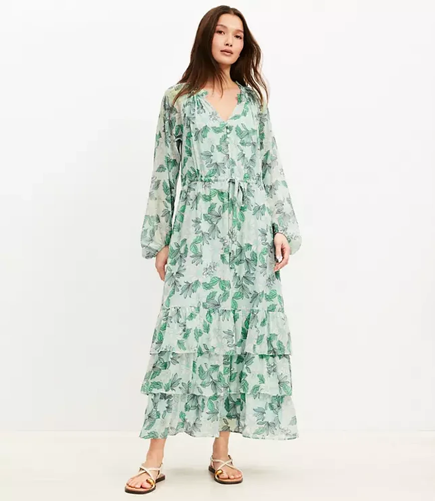 Petite Gardenia Ruffle Maxi Dress