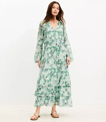 Petite Gardenia Ruffle Maxi Dress