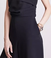 LOFT Versa Crepe Drape Strapless Jumpsuit