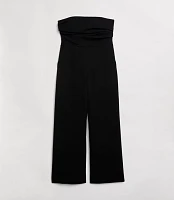 LOFT Versa Crepe Drape Strapless Jumpsuit