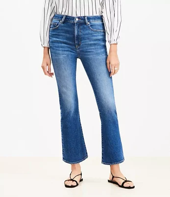 Curvy High Rise Kick Crop Jeans Bright Medium Stone Wash