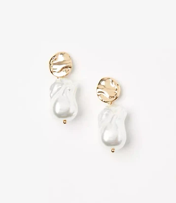Pearlized Textured Drop Earrings