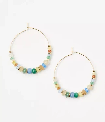 Beaded Hoop Earrings