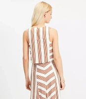 Striped Linen Blend Shell