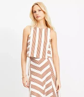 Striped Linen Blend Shell