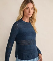Haven Well Within Organic Cotton Open Stitch Crewneck Sweater