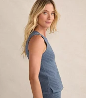 Haven Well Within Organic Cotton Linear Stitch Scoop Neck Tank