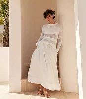 Haven Well Within Linen Tiered Maxi Skirt