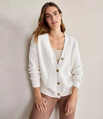 Haven Well Within Organic Cotton Shaker Stitch Cardigan