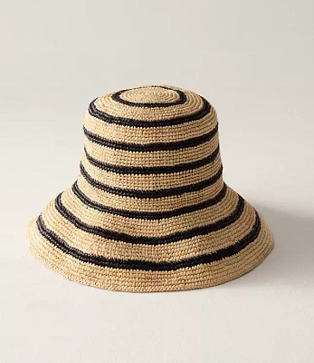 Haven Well Within Raffia Striped Bucket Hat