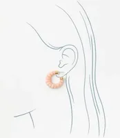 Scalloped Resin Hoop Earrings