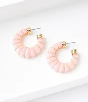 Scalloped Resin Hoop Earrings