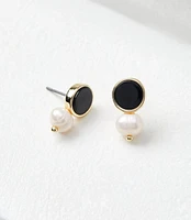 Pearlized Drop Stud Earrings