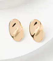 Molded Oval Stud Earrings