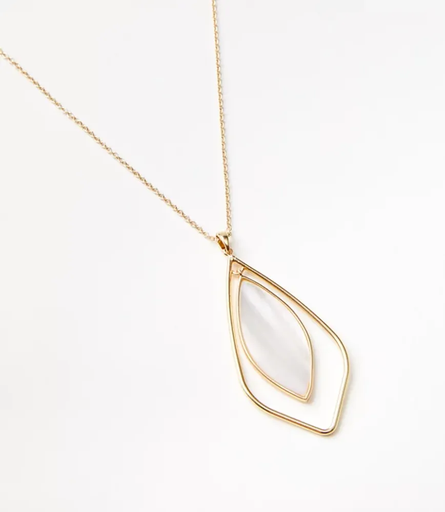 Mother Of Pearl Modern Pendant Necklace