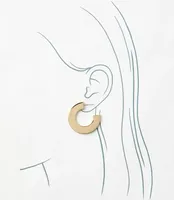 Modern Flat Hoop Earrings