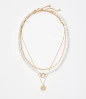 Pearlized Layered Necklace