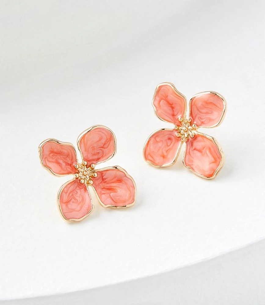 Oversized Flower Stud Earrings