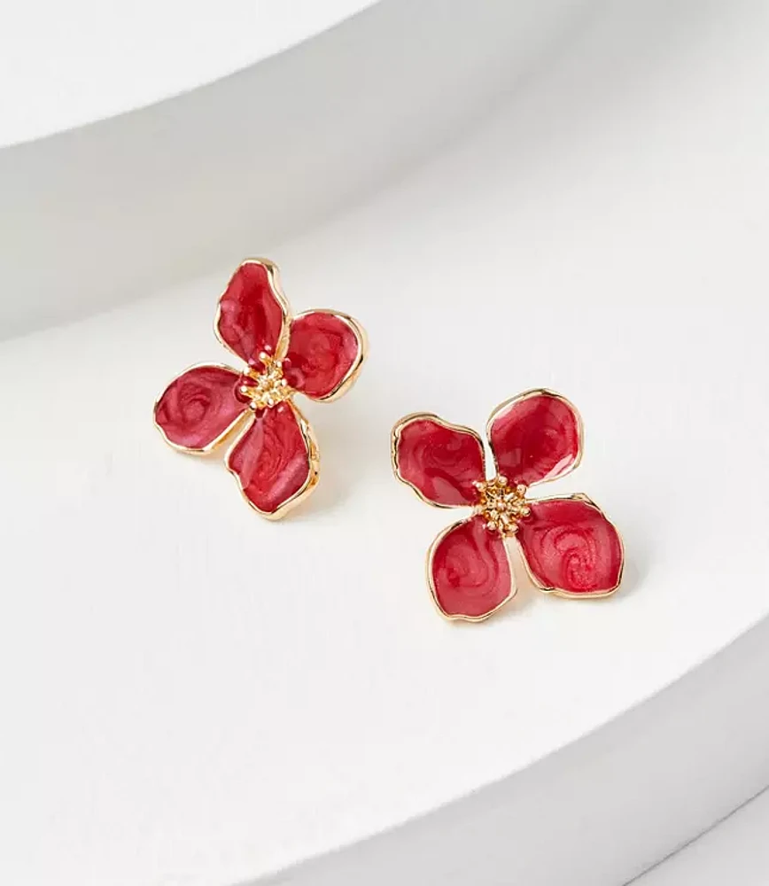 Oversized Flower Stud Earrings