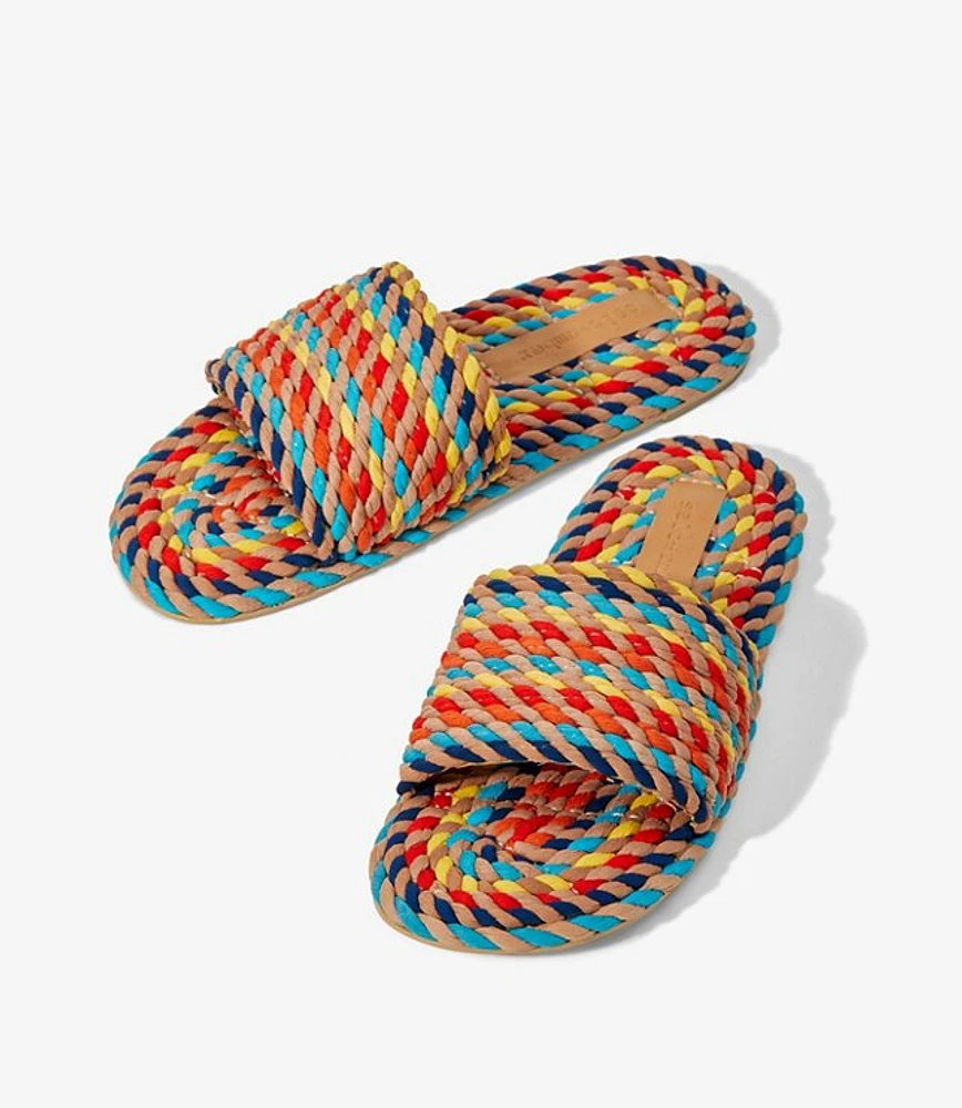 Salt + Umber Striped Sunny Sandals