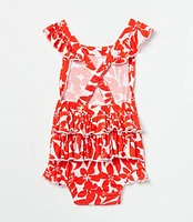 Posh Peanut x LOFT Ruffled Strap Bubble Romper