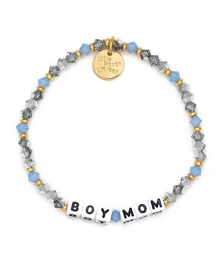 Little Words Project Boy Mom Stretch Bracelet