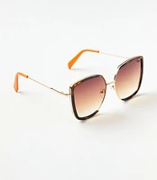 Oversized Metal Sunglasses