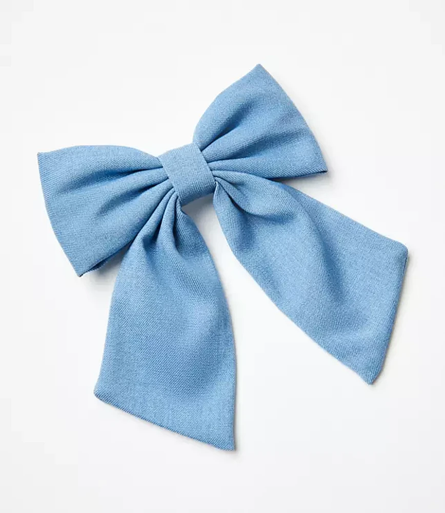 Chambray Bow Barrette