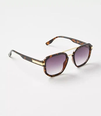 Tortoiseshell Print Soft Cateye Sunglasses