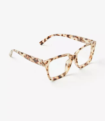 Tortoiseshell Print Square Reading Glasses