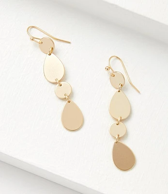 Brushed Metal Linear Drop Earrings