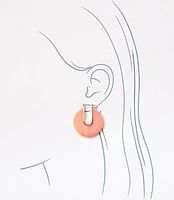 Marbleized Round Earrings