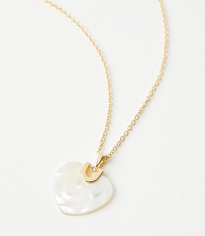 Heart Mother Of Pearl Necklace