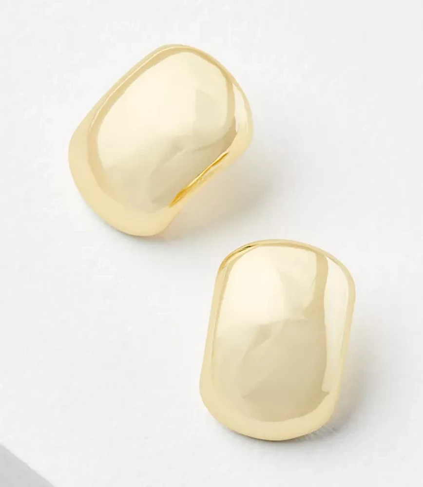 Oversized Oval Stud Earrings