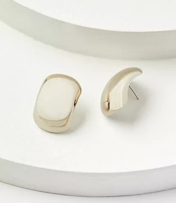 Oversized Oval Stud Earrings