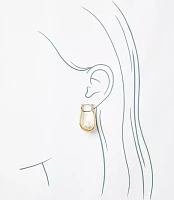 Pearlized Molded Hoop Earrings