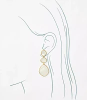 Mother Of Pearl Drop Statement Earrings