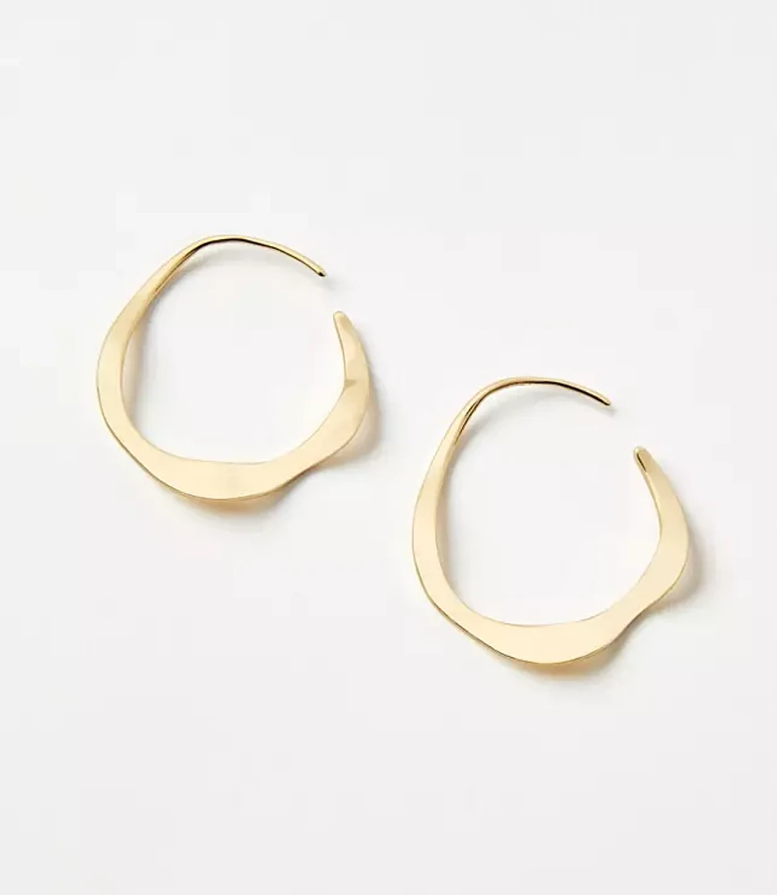 Molded Pull Through Hoop Earrings