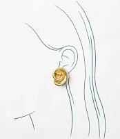 Metal Swirl Statement Stud Earrings