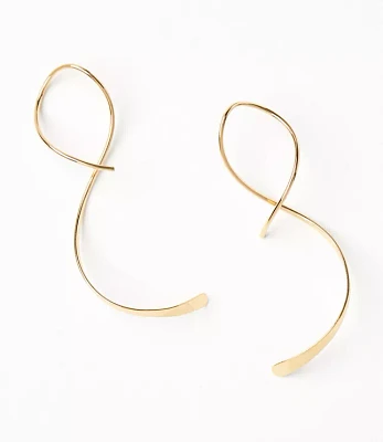 Swirl Pull Through Drop Earrings