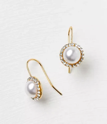 Pearlized Sparkle Pull Through Earrings