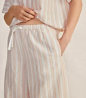 Haven Well Within Organic Cotton Linen Striped Pajama Pants