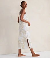 Haven Well Within Organic Cotton Linen Palm Print Dress