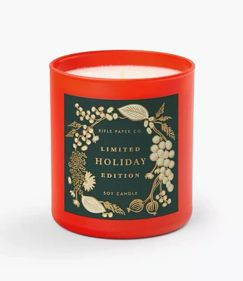 Rifle Paper Co. Holiday 9 oz. Glass Candle