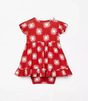 Posh Peanut X LOFT Sunny Cap Sleeve Ruffled Twirl Bodysuit Dress